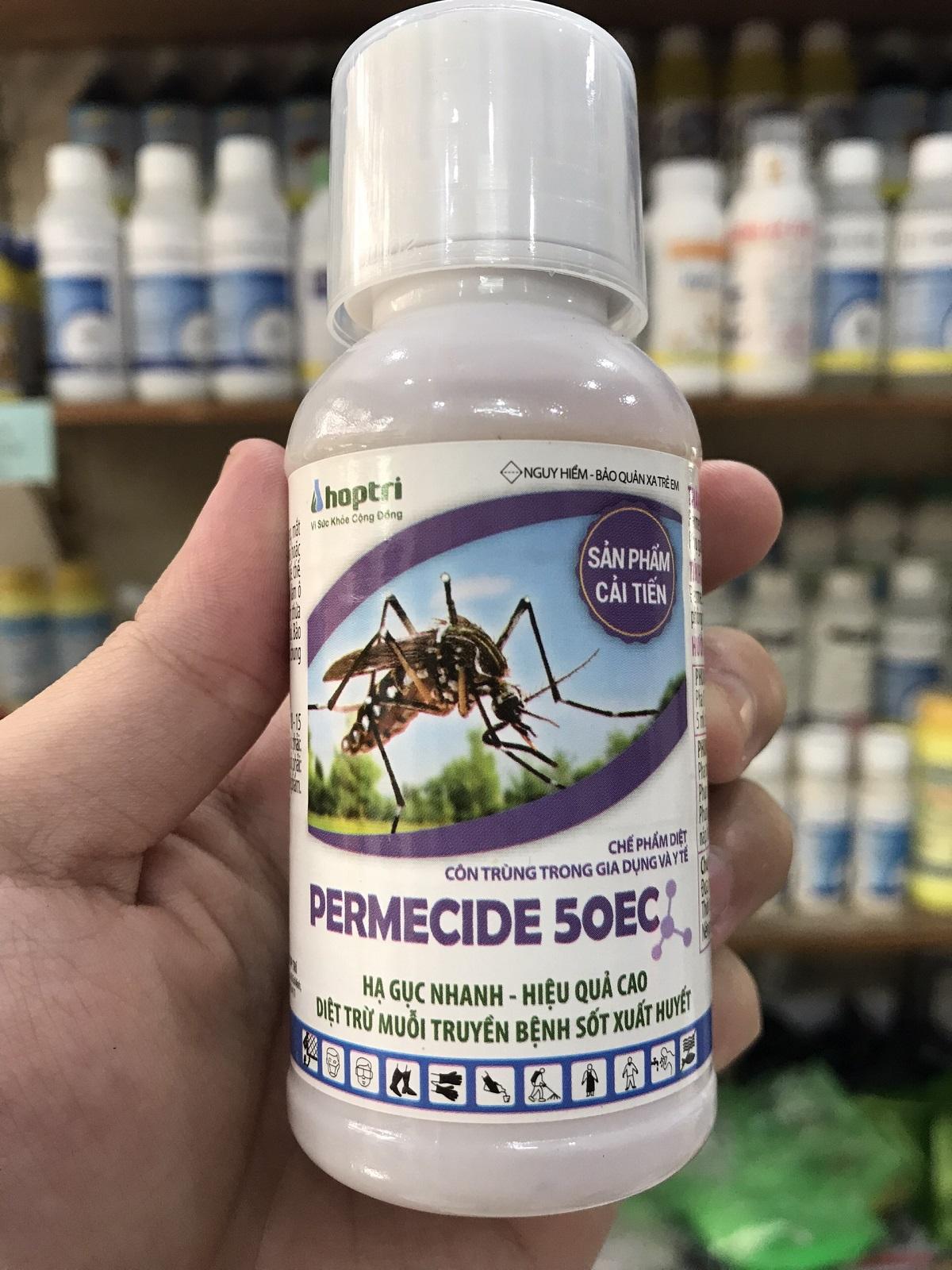 Thuốc diệt bọ đậu đen PERMECIDE 50EC diệt cả ruồi, muỗi, gián, kiến, rệp,.. sản phẩm Hợp Trí, chai 100ml