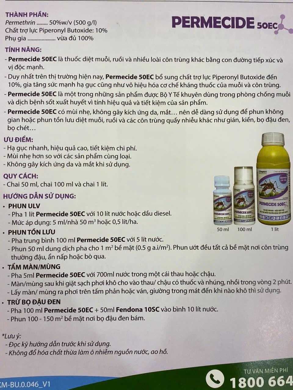 Shopee- Thuốc diệt bọ đậu đen Permcide 100ml